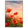 Xxl Wandbild Mohnblumenfeld Bei Sonnenuntergang Hochformat Produktvorschau Frontal