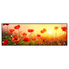 Xxl Wandbild Mohnblumenfeld Bei Sonnenuntergang Panorama Produktvorschau Frontal