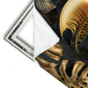 Xxl Wandbild Monstera Und Tukan Gold Querformat Materialvorschau