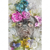 Xxl Wandbild Mops Blumen Hochformat Motivvorschau