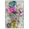 Xxl Wandbild Mops Blumen Hochformat Produktvorschau Frontal