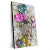 Xxl Wandbild Mops Blumen Hochformat Produktvorschau Seitlich