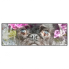 Xxl Wandbild Mops Blumen Panorama Produktvorschau Frontal