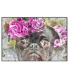 Xxl Wandbild Mops Blumen Querformat Produktvorschau Frontal