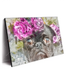 Xxl Wandbild Mops Blumen Querformat Produktvorschau Seitlich