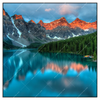 Xxl Wandbild Moraenensee Sonnenaufgang Quadrat Produktvorschau Frontal