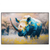 Xxl Wandbild Nashorn Farben Der Wildness Querformat Produktvorschau Frontal