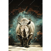 Xxl Wandbild Nashorn Zerstoert Wand Hochformat Motivvorschau