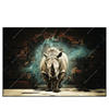 Xxl Wandbild Nashorn Zerstoert Wand Querformat Produktvorschau Frontal