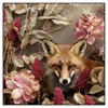 Xxl Wandbild Naturbild Fuchs Und Blumen Quadrat Produktvorschau Frontal