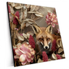 Xxl Wandbild Naturbild Fuchs Und Blumen Quadrat Produktvorschau Seitlich