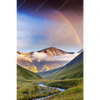Xxl Wandbild Nebel Und Regenbogen Zwischen Den Bergen Hochformat Motivvorschau