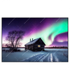 Xxl Wandbild Nordlichter Ueber Einem Holzhaus Querformat Produktvorschau Frontal