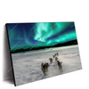 Xxl Wandbild Nordlichter Und Schlittenhunde Querformat Produktvorschau Seitlich