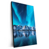 Xxl Wandbild Nordlichter Und Schneebedeckte Berge Hochformat Produktvorschau Seitlich