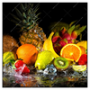 Xxl Wandbild Obst In Spritzendem Wasser Quadrat Produktvorschau Frontal