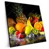 Xxl Wandbild Obst In Spritzendem Wasser Quadrat Produktvorschau Seitlich