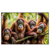 Xxl Wandbild Orang Utan Familie Im Regenwald Querformat Produktvorschau Frontal