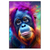 Xxl Wandbild Orang Utan In Regenbogenfarben Hochformat Produktvorschau Frontal