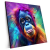 Xxl Wandbild Orang Utan In Regenbogenfarben Quadrat Produktvorschau Seitlich