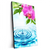 Xxl Wandbild Orchidee Wassertropfen Hochformat Produktvorschau Seitlich