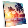 Xxl Wandbild Palmen Bei Sonnenuntergang Quadrat Produktvorschau Seitlich
