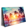 Xxl Wandbild Palmen Bei Sonnenuntergang Querformat Produktvorschau Seitlich