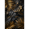 Xxl Wandbild Palmenblaetter Schwarz Gold Hochformat Motivvorschau
