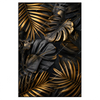Xxl Wandbild Palmenblaetter Schwarz Gold Hochformat Produktvorschau Frontal