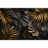 Xxl Wandbild Palmenblaetter Schwarz Gold Querformat Motivvorschau