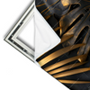 Xxl Wandbild Palmenblaetter Schwarz Gold Schmal Materialvorschau