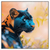 Xxl Wandbild Panther Farben Der Wildness Quadrat Produktvorschau Frontal
