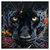 Xxl Wandbild Panther Farbexplosion Quadrat Produktvorschau Frontal