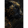 Xxl Wandbild Panther Mit Goldenen Ornamenten Hochformat Motivvorschau
