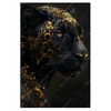 Xxl Wandbild Panther Mit Goldenen Ornamenten Hochformat Produktvorschau Frontal