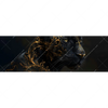 Xxl Wandbild Panther Mit Goldenen Ornamenten Panorama Motivvorschau
