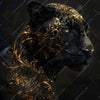 Xxl Wandbild Panther Mit Goldenen Ornamenten Quadrat Motivvorschau