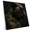 Xxl Wandbild Panther Mit Goldenen Ornamenten Quadrat Produktvorschau Seitlich