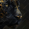 Xxl Wandbild Panther Mit Goldenen Ornamenten Quadrat Zoom