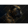 Xxl Wandbild Panther Mit Goldenen Ornamenten Querformat Motivvorschau