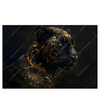 Xxl Wandbild Panther Mit Goldenen Ornamenten Querformat Produktvorschau Frontal