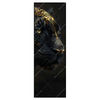 Xxl Wandbild Panther Mit Goldenen Ornamenten Schmal Produktvorschau Frontal