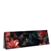 Xxl Wandbild Panther Und Rote Blueten Panorama Produktvorschau Seitlich