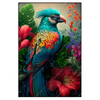 Xxl Wandbild Papagei Und Tropischer Hibiskus Hochformat Produktvorschau Frontal