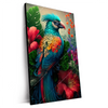 Xxl Wandbild Papagei Und Tropischer Hibiskus Hochformat Produktvorschau Seitlich