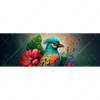 Xxl Wandbild Papagei Und Tropischer Hibiskus Panorama Motivvorschau