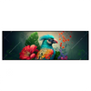Xxl Wandbild Papagei Und Tropischer Hibiskus Panorama Produktvorschau Frontal