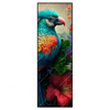 Xxl Wandbild Papagei Und Tropischer Hibiskus Schmal Produktvorschau Frontal