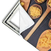 Xxl Wandbild Pasta Auf Loeffeln Hochformat Materialvorschau