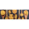 Xxl Wandbild Pasta Auf Loeffeln Panorama Motivvorschau